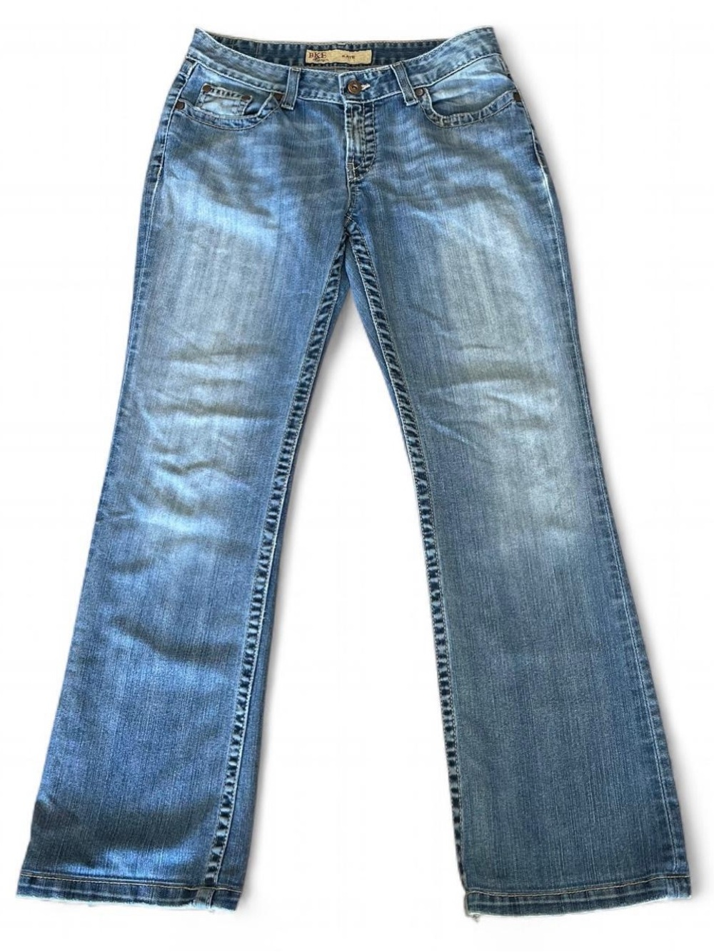 BKE Denim KATE Stretch Women’s Size 29 x 31.5 Straight Leg Medium Wash Y2K
